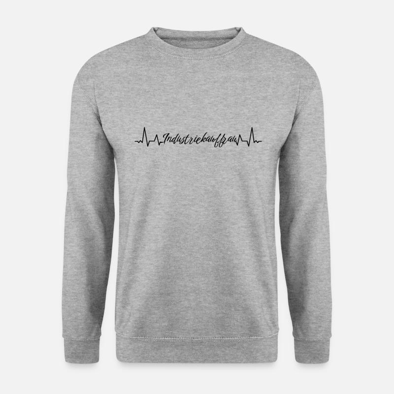 Kaufmann Herzschlag Industriekauffrau - Unisex Pullover - Weißgrau meliert