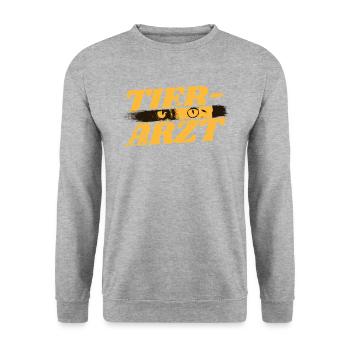 Veterinär Geburtstag Tiermediziner Studenten - Unisex Pullover - Weißgrau meliert - Vorne - Alina (178cm) & Michal (187cm)