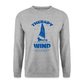 Beach Sailing Windracer Land Sailers Land Sailors - Unisex Sweatshirt - salt & pepper - Front - Alina (178cm) & Michal (187cm)