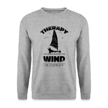 Plage Voile Windracer Land Sailers Land Sailors - Sweat-shirt Unisexe - gris chiné - Devant - Alina (178cm) & Michal (187cm)