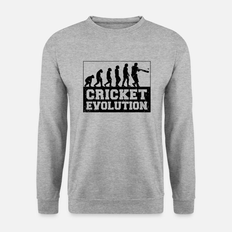 Cricketer Cricket-game Evolution - Unisex Sweatshirt - salt & pepper