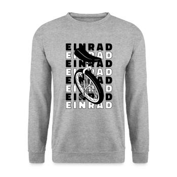 Unicycle Unicyclist Unicycle Unicycle - Unisex Sweatshirt - salt & pepper - Front - Alina (178cm) & Michal (187cm)