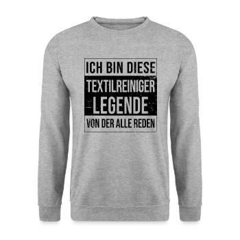 Wäscherei Geburtstag geboren Legende - Unisex Pullover - Weißgrau meliert - Vorne - Alina (178cm) & Michal (187cm)