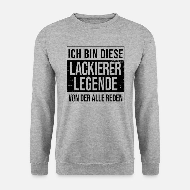 Maler Anstreicher Geburtstag geboren Legende - Unisex Pullover - Weißgrau meliert