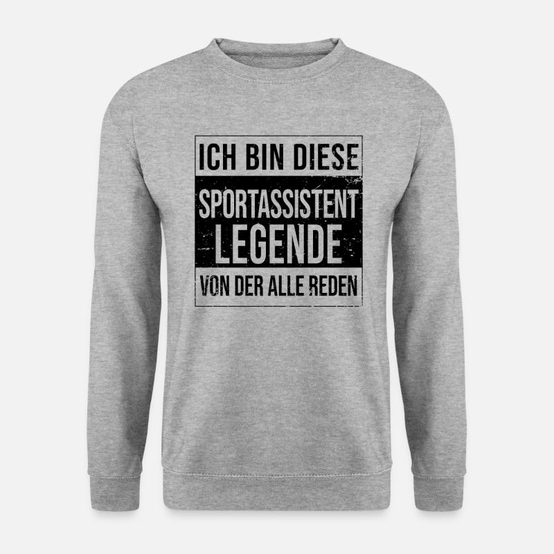 Co-Trainer Geburtstag geboren Legende - Unisex Pullover - Weißgrau meliert