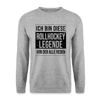 Rollschuhe Inline-Skates geboren Legende - Unisex Pullover - Weißgrau meliert - Vorne - Alina (178cm) & Michal (187cm)