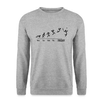 Tennis Tennis Ball Tennis Player Weekend Tennis - Unisex Sweatshirt - salt & pepper - Front - Alina (178cm) & Michal (187cm)