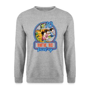 Gamer PC Gaming Game Consoles Game 10 ans - Sweat-shirt Unisexe - gris chiné - Devant - Alina (178cm) & Michal (187cm)
