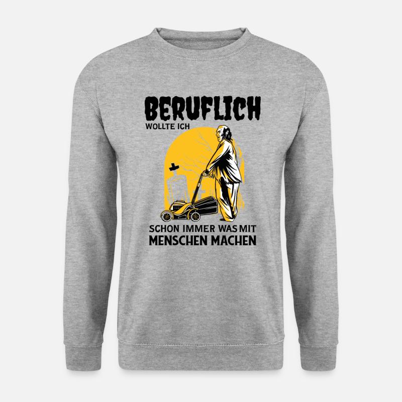 Grabpfleger Friedhof-Landschaftsgärtner - Unisex Pullover - Weißgrau meliert