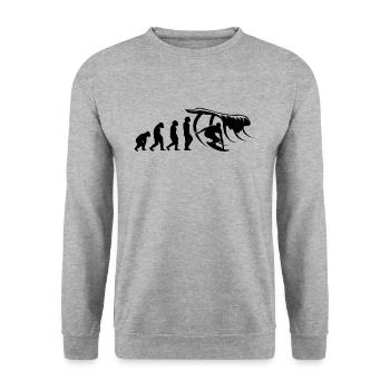 Surfer-Sport Surferboard-Surfboard - Unisex Sweatshirt - salt & pepper - Front - Alina (178cm) & Michal (187cm)
