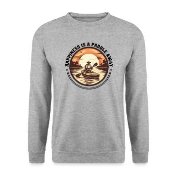 Canoe Canoe Kayak Happiness-Kayaker - Unisex Sweatshirt - salt & pepper - Front - Alina (178cm) & Michal (187cm)