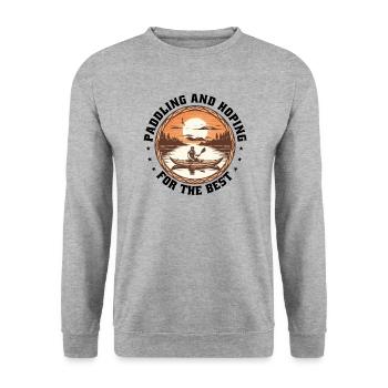 Canoë Canoë Kayak Canadien Paddle-espoir - Sweat-shirt Unisexe - gris chiné - Devant - Alina (178cm) & Michal (187cm)