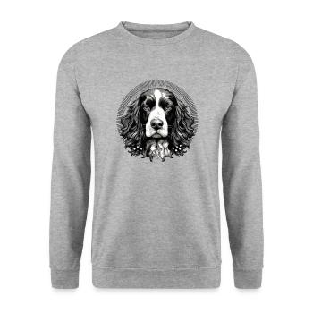 Dog breeds Dog lovers English - Unisex Sweatshirt - salt & pepper - Front - Alina (178cm) & Michal (187cm)