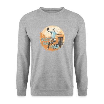 Disc Golf Player Disc Golfer Game Drôle de fête des pères - Sweat-shirt Unisexe - gris chiné - Devant - Alina (178cm) & Michal (187cm)
