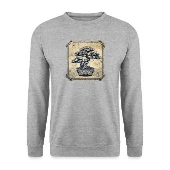 Bonsaï Arbre Bonsaï Plantes Bonsaï Bol Bosaï Vintage - Sweat-shirt Unisexe - gris chiné - Devant - Alina (178cm) & Michal (187cm)