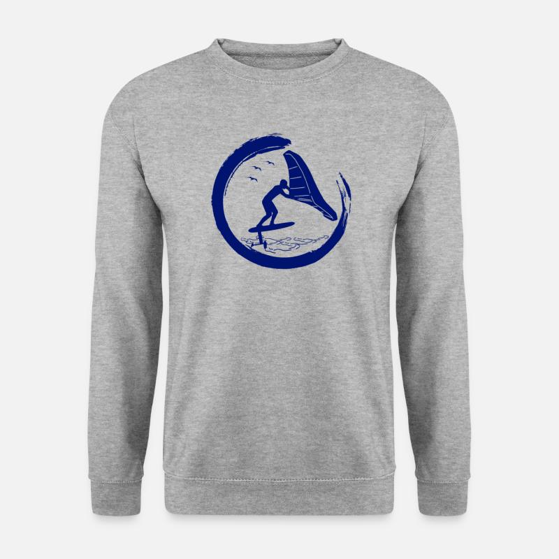 Wingfoil Surfer Wingfoiling Hydrofoil Wing-Foiling - Sweat-shirt Unisexe - gris chiné