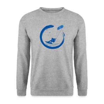 kitesurf kitesurf kitesurf planche de kite surf - Sweat-shirt Unisexe - gris chiné - Devant - Alina (178cm) & Michal (187cm)