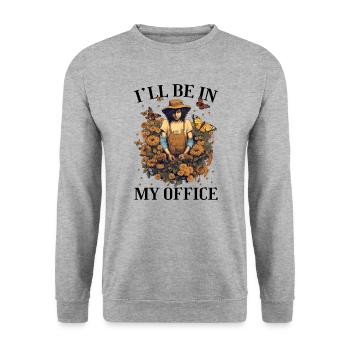 Gärtner Gartenpflanzen Landschaftsgärtner lustiges - Unisex Pullover - Weißgrau meliert - Vorne - Alina (178cm) & Michal (187cm)