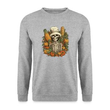 Gärtnerin Gartenpflanzen Vegetarier-Gärtner - Unisex Pullover - Weißgrau meliert - Vorne - Alina (178cm) & Michal (187cm)