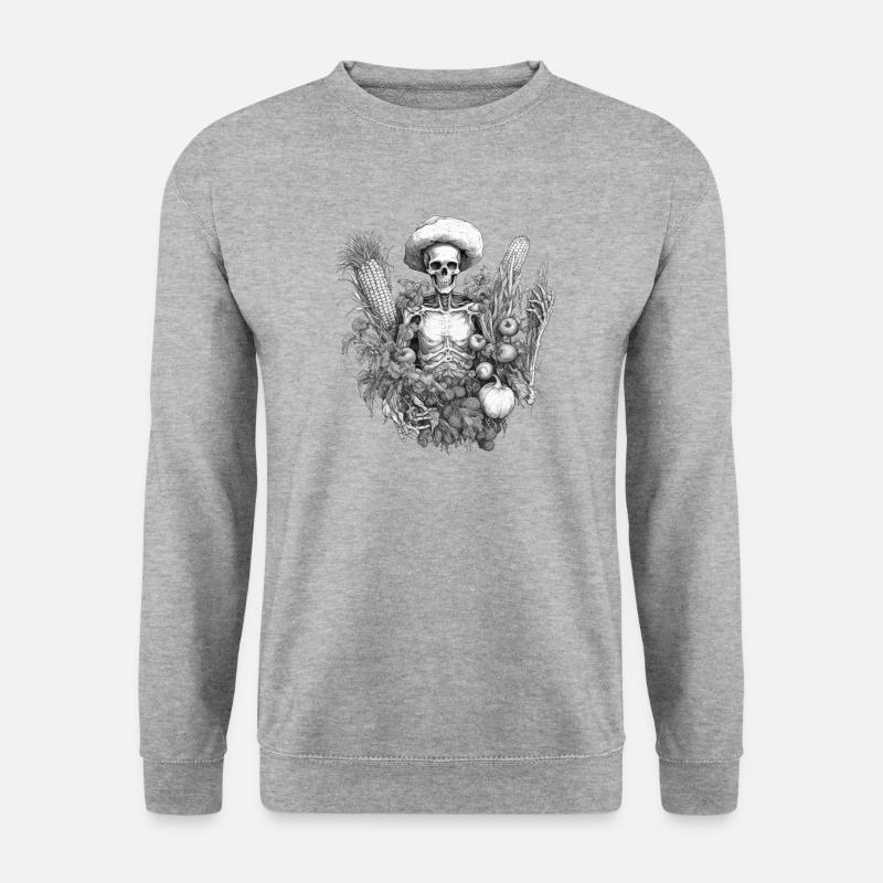 Gärtnerin Gartenpflanzen Vegetarier-Gärtner - Unisex Pullover - Weißgrau meliert