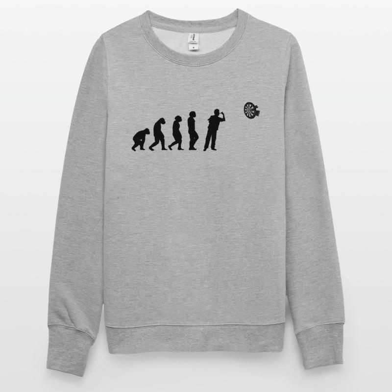 Fléchettes, Jeu de fléchettes, Fléchettes, Évolution du joueur de fléchettes Sweat-shirt Unisexe
