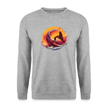 Wingfoil Surfer Wingfoiling Boards Hydrofoil - Unisex Sweatshirt - salt & pepper - Front - Alina (178cm) & Michal (187cm)