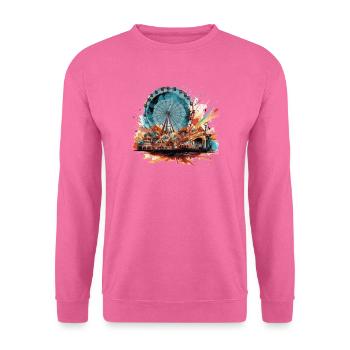 Parc d’attractions Foire, Fête foraine, Festival folklorique - Sweat-shirt Unisexe - rose - Devant