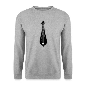 Dulcimer Musician Plucked Instrument Hammered Dulcimer - Unisex Sweatshirt - salt & pepper - Front - Alina (178cm) & Michal (187cm)