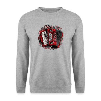 Accordion Musician Accordion Player Music - Unisex Sweatshirt - salt & pepper - Front - Alina (178cm) & Michal (187cm)