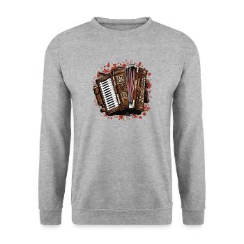 Accordion Musician Accordion Player Music - Unisex Sweatshirt - salt & pepper - Front - Alina (178cm) & Michal (187cm)