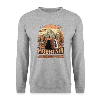 Accordéoniste Musicien d’accordéon Dictons - Sweat-shirt Unisexe - gris chiné - Devant - Alina (178cm) & Michal (187cm)