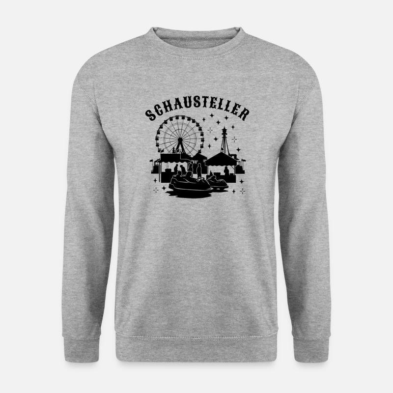 Schausteller Jahrmarkt Volksfest Rummelplatz - Unisex Pullover - Weißgrau meliert