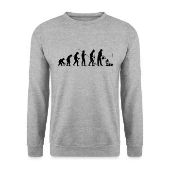 Garten Landwirt Landschaftgärtner Pflanzen - Unisex Pullover - Weißgrau meliert - Vorne - Alina (178cm) & Michal (187cm)