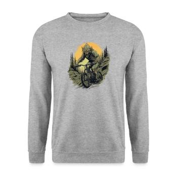 MTB Mountainbike Fahrrad BMX El-Chupacabra - Unisex Pullover - Weißgrau meliert - Vorne - Alina (178cm) & Michal (187cm)