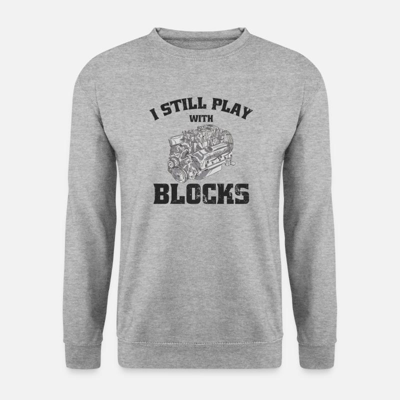 Mechatroniker Auto-Schrauber lustige Sprüche - Unisex Pullover - Weißgrau meliert