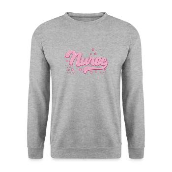 Krankenpflegerin Gesundheits- Pflegekraft - Unisex Pullover - Weißgrau meliert - Vorne - Alina (178cm) & Michal (187cm)