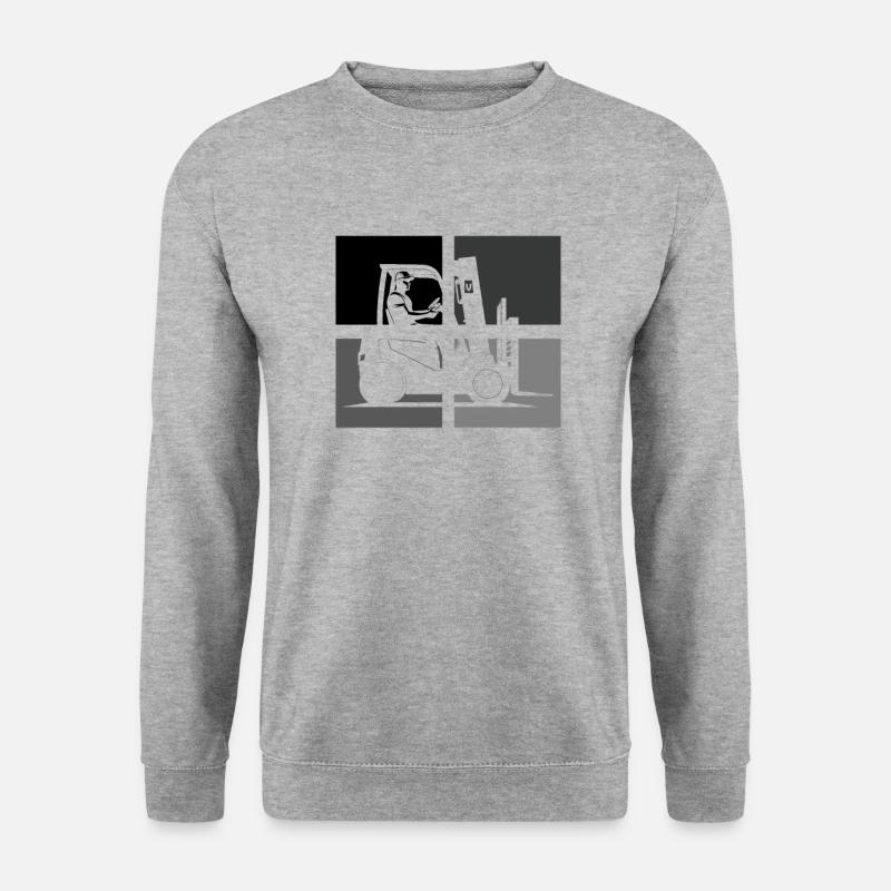 Gabelstaplerfahrer Lagerleiter Lagerist Berufe - Unisex Pullover - Weißgrau meliert