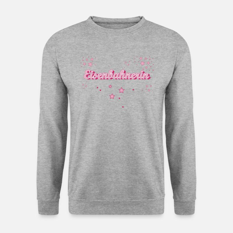 Lokführer Abschluss-Geschenk Eisenbahnerin - Unisex Pullover - Weißgrau meliert