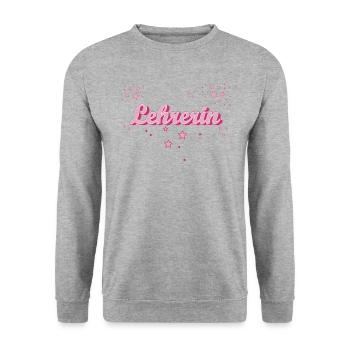 Schule Abschluss-Geschenk Lehrerin - Unisex Pullover - Weißgrau meliert - Vorne - Alina (178cm) & Michal (187cm)