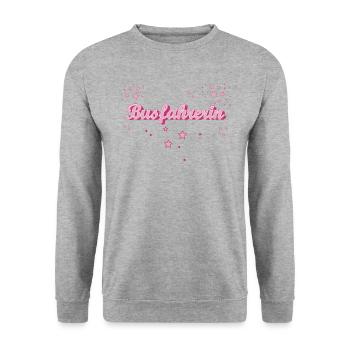 Bus-Fahrer Abschluss-Geschenk Busfahrerin - Unisex Pullover - Weißgrau meliert - Vorne - Alina (178cm) & Michal (187cm)