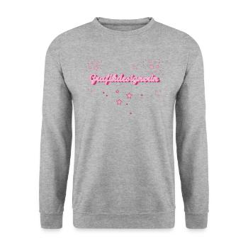 Illustrator Abschluss-Geschenk Grafikdesignerin - Unisex Pullover - Weißgrau meliert - Vorne - Alina (178cm) & Michal (187cm)