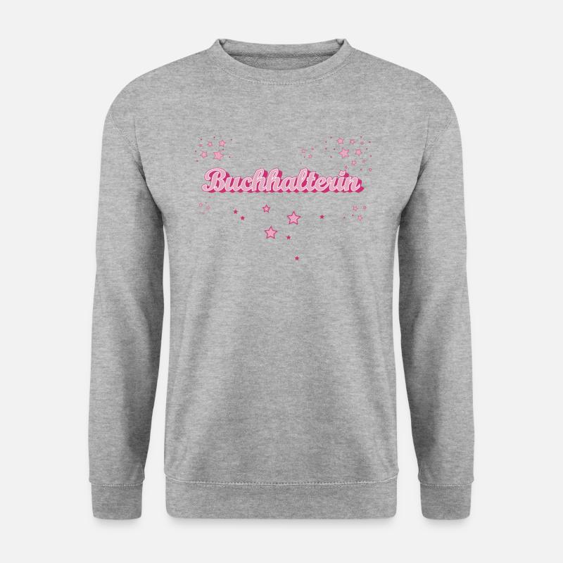 Buchhaltung Abschluss-Geschenk Buchhalterin - Unisex Pullover - Weißgrau meliert