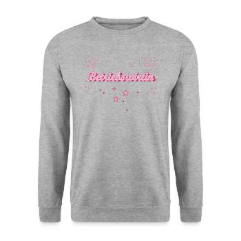 BWL Abschluss-Geschenk Betriebswirtin - Unisex Pullover - Weißgrau meliert - Vorne - Alina (178cm) & Michal (187cm)