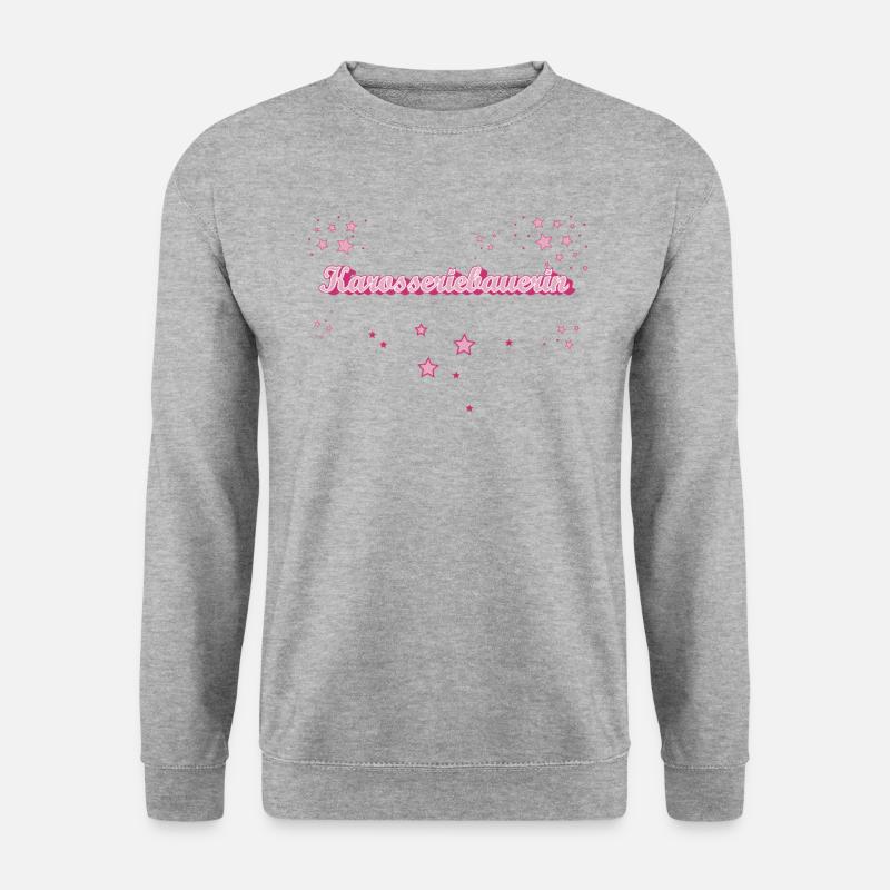 Autoschlosser Abschluss-Geschenk Karosseriebauerin - Unisex Pullover - Weißgrau meliert