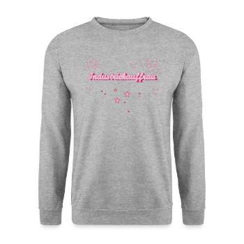 Kaufmann Abschluss-Geschenk Industriekauffrau - Unisex Pullover - Weißgrau meliert - Vorne - Alina (178cm) & Michal (187cm)