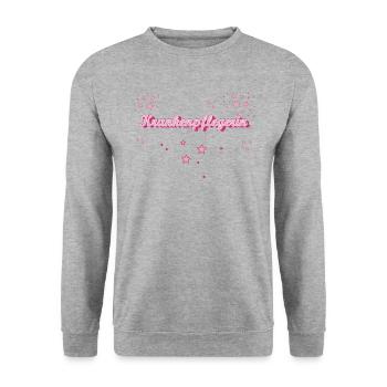 Pflegekraft Abschluss-Geschenk Krankenpflegerin - Unisex Pullover - Weißgrau meliert - Vorne - Alina (178cm) & Michal (187cm)