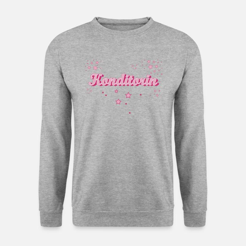 Bäcker Abschluss-Geschenk Konditorin - Unisex Pullover - Weißgrau meliert