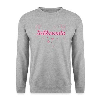 Schlosser Abschluss-Geschenk Schlosserin - Unisex Pullover - Weißgrau meliert - Vorne - Alina (178cm) & Michal (187cm)