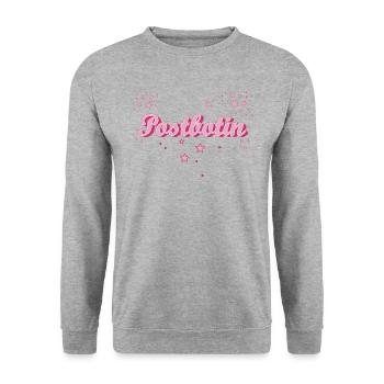 Postman Graduation Gift Postman Postwoman - Unisex Sweatshirt - salt & pepper - Front - Alina (178cm) & Michal (187cm)