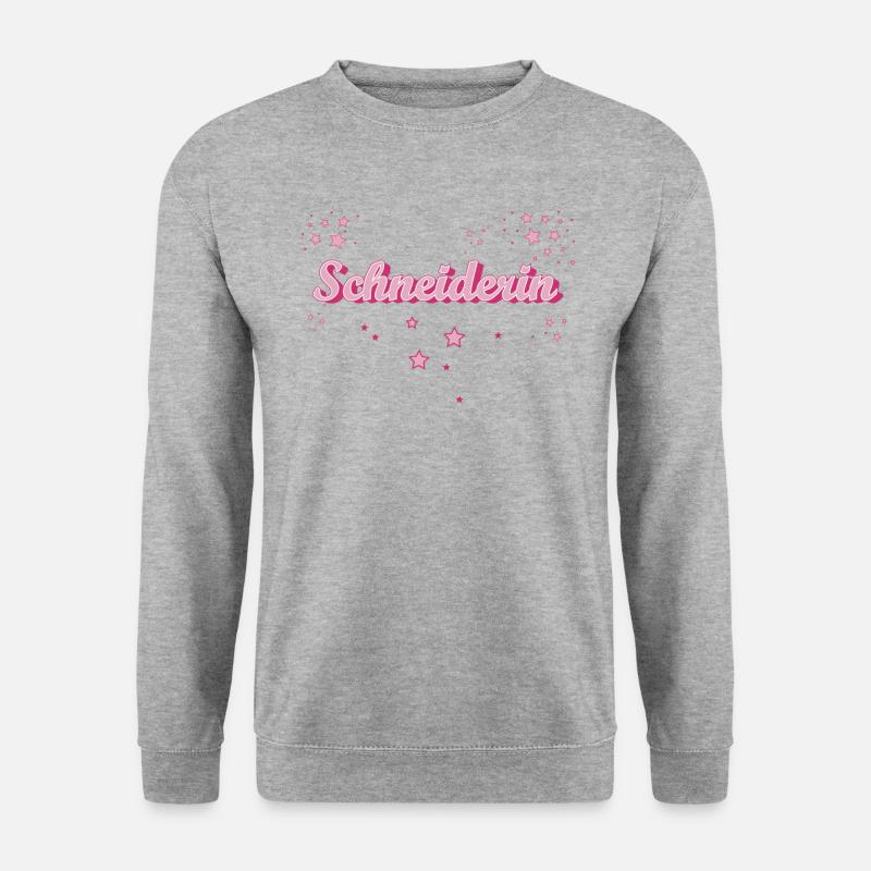 Schneidern Abschluss-Geschenk Textil-Schneiderin - Unisex Pullover - Weißgrau meliert